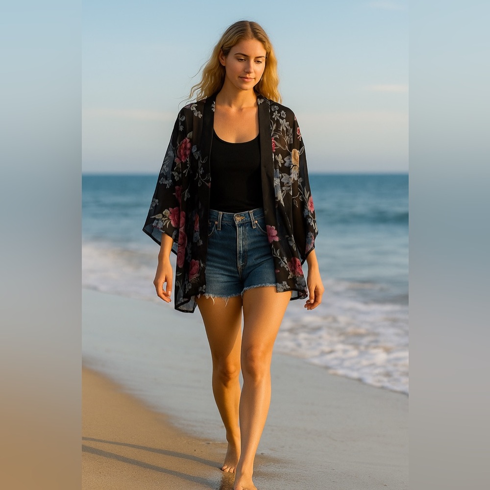 Floral Sheer Duster